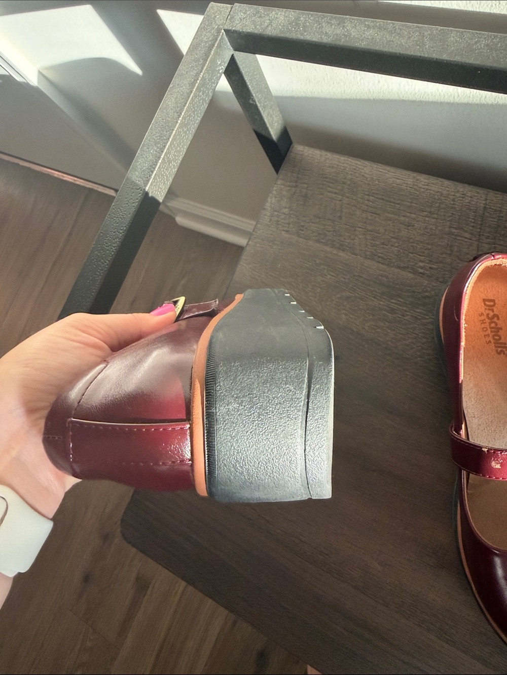 Dr. Scholl's Women’s Maroon Mary Jane Dress Shoes - Picture 5 of 7